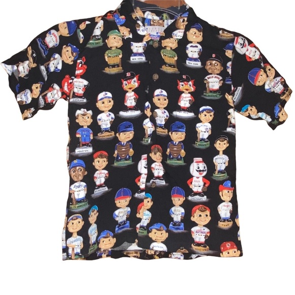 REYN Spooner boys kids MLB Baseball Shirt Bobble Head All Teams xs 4/5